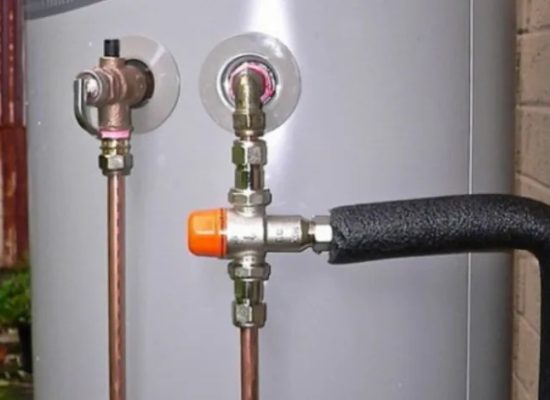 hot water installation